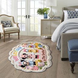 Easter's Day Magical Friends - Personalized Mouse Non-Slip Tufted Rug – view 2