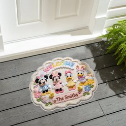 Easter's Day Magical Friends - Personalized Mouse Non-Slip Tufted Rug – view 7
