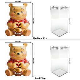 Honey Bear - Personalized Yellow Bear Acrylic Pot & Stake – view 8