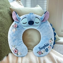 Blue Monster Travel Gift - Personalized Ohana Premium Faux Fur Pillow – view 7