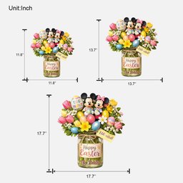 Easter Day Home Decor - Personalized Mouse Custom Shaped Wood Sign – view 5