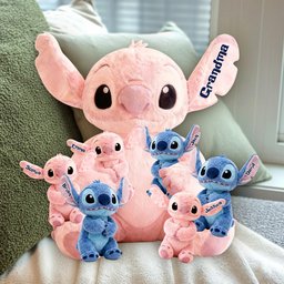 Mama Blue - Personalized Ohana Premium Faux Fur Pillow – view 7