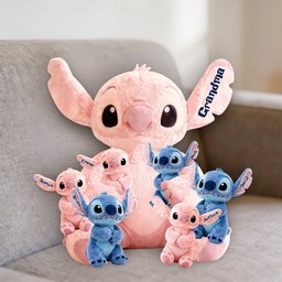 Mama Blue - Personalized Ohana Premium Faux Fur Pillow – view 4