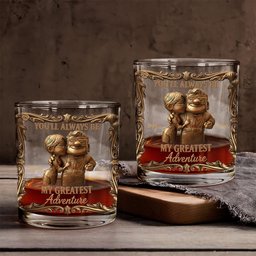You'll Always Be My Greatest Adventure - Personalized Up Movie Couple Whiskey Glass – view 2