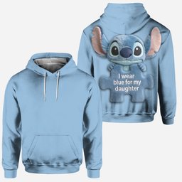 I Wear Blue - Personalized Autism Awareness Hoodie and Leggings – view 2