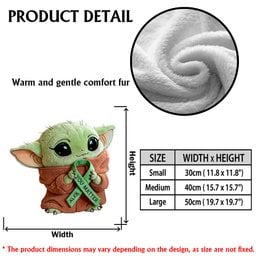 You Matter Green Ribbon - Personalized Mental Health Awareness Premium Faux Fur Pillow – view 8