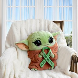 You Matter Green Ribbon - Personalized Mental Health Awareness Premium Faux Fur Pillow – view 5