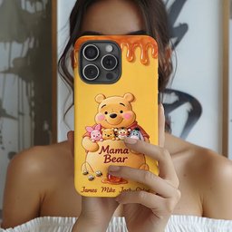 Mama Bear - Personalized Yellow Bear Full Print Phone Case – view 3