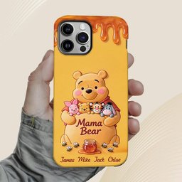 Mama Bear - Personalized Yellow Bear Full Print Phone Case – view 5