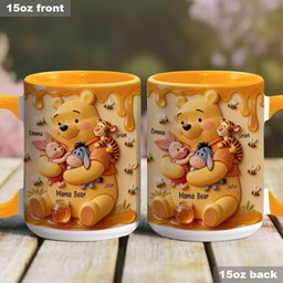 Mama Bear - Personalized Yellow Bear Accent Mug & Coaster – view 7