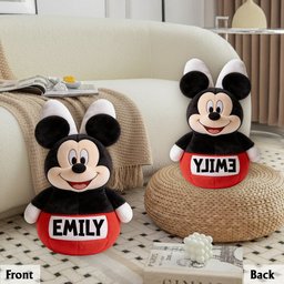 Friends Easter Decor - Personalized Mouse Premium Faux Fur Pillow – view 6