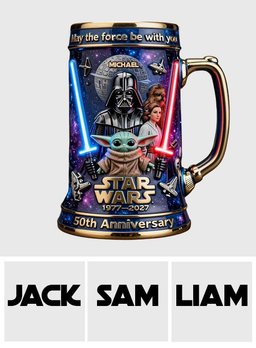 May The Force Be With You - Personalized The Force Beer Stein – view 6