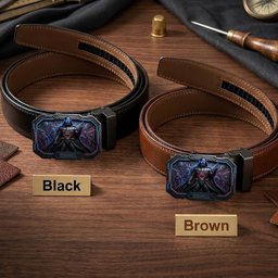 Dark Side - Personalized The Force Leather Belt With Shaped Buckle – view 4