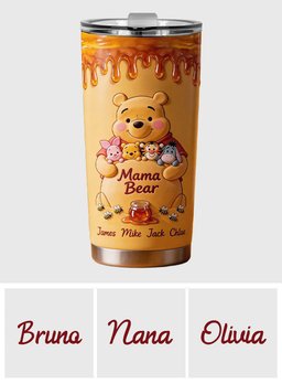 Mama Bear - Personalized Yellow Bear Tumbler – view 7