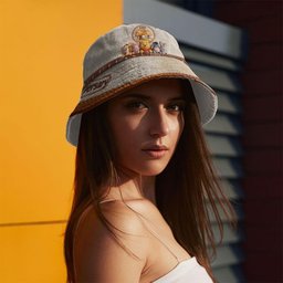 100th Anniversary Of Friendship - Personalized Yellow Bear Bucket Hat – view 6