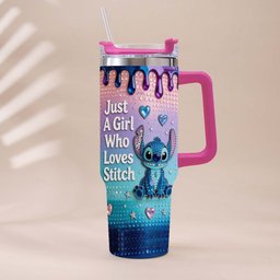 Just A Girl Who Loves Blue Monster - Personalized Ohana Tumbler With Handle – view 8