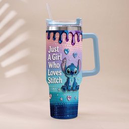 Just A Girl Who Loves Blue Monster - Personalized Ohana Tumbler With Handle – view 6