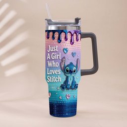 Just A Girl Who Loves Blue Monster - Personalized Ohana Tumbler With Handle – view 7