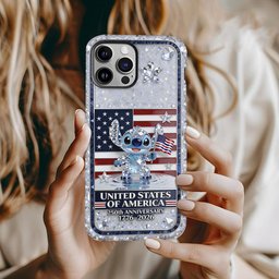 USA 250th Anniversary Cute Cartoon - Personalized Ohana Full Print Phone Case – view 2