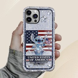 USA 250th Anniversary Cute Cartoon - Personalized Ohana Full Print Phone Case – view 5