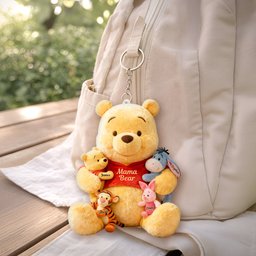 Mama Bear - Personalized Yellow Bear Plush Keychain – view 4