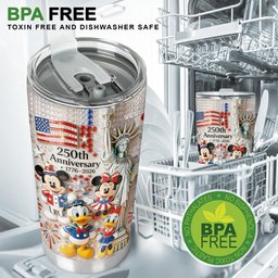 250th Anniversary, Cartoon Mouse - Personalized Mouse Tumbler – view 5