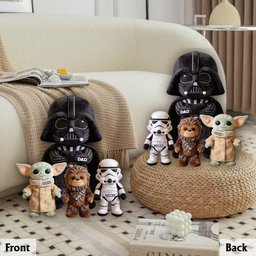 The Best Dad/Grandpa In The Galaxy - Personalized The Force Premium Faux Fur Pillow – view 6