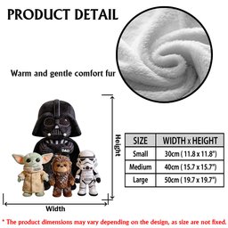 The Best Dad/Grandpa In The Galaxy - Personalized The Force Premium Faux Fur Pillow – view 8