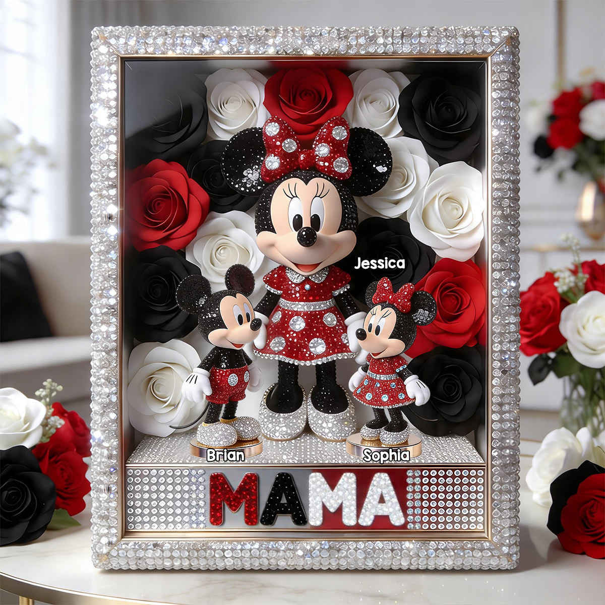 The Best Mom/Grandma On Earth - Personalized Mouse Custom Shaped Acrylic Plaque