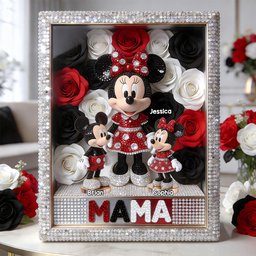 The Best Mom/Grandma On Earth - Personalized Mouse Custom Shaped Acrylic Plaque