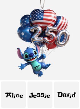 Hanging Balloons 250 - Personalized Ohana Transparent Car Ornament – view 7