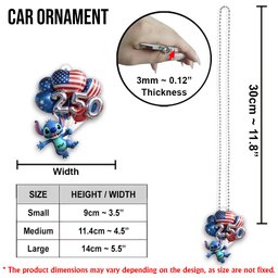 Hanging Balloons 250 - Personalized Ohana Transparent Car Ornament – view 3