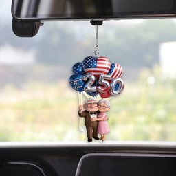 Hanging Balloons Old Couple 250 - Personalized Up Movie Couple Transparent Car Ornament – view 6