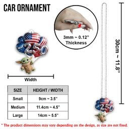 Hanging Balloons Baby Cute 250 - Personalized The Force Transparent Car Ornament – view 3