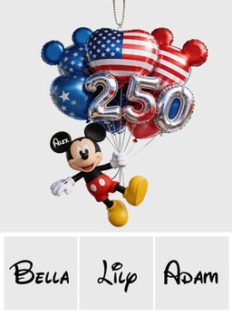 Hanging Balloons Mouse Ears 250 - Personalized Mouse Transparent Car Ornament – view 7