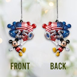 Hanging Balloons Mouse Ears 250 - Personalized Mouse Transparent Car Ornament – view 5