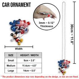 Hanging Balloons Mouse Ears 250 - Personalized Mouse Transparent Car Ornament – view 3