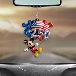 Hanging Balloons Mouse Ears 250 - Personalized Mouse Transparent Car Ornament – view 4