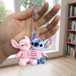 I'm Yours No Returns Or Refunds - Personalized Ohana Plush Keychain – view 5