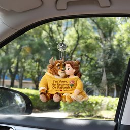 I'm Yours No Returns Or Refunds - Personalized Beauty And The Beast Plush Keychain – view 8
