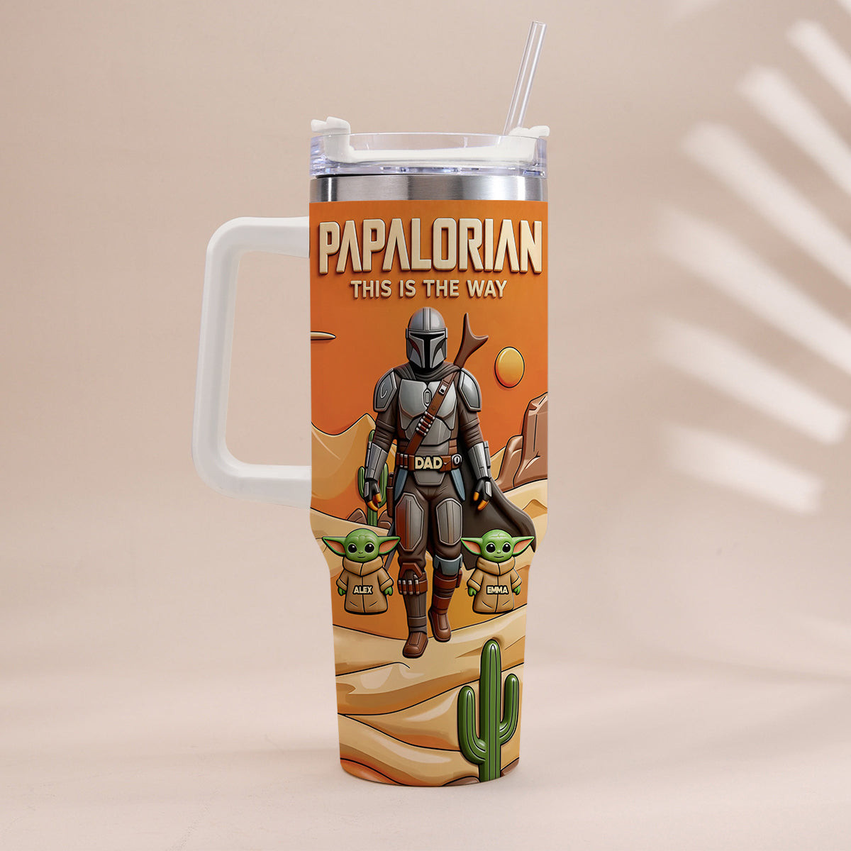 Galaxy Father’s Day - Personalized The Force Tumbler With Handle – view 13