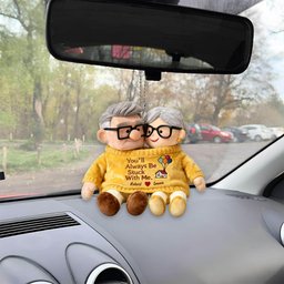 You'll Always Be Stuck With Me - Personalized Up Movie Couple Plush Keychain – view 2