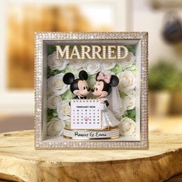 Happy Anniversary - Personalized Mouse Custom Shaped Acrylic Plaque – view 2