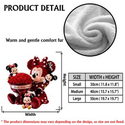 Cute Cartoon Mom - Personalized Mouse Premium Faux Fur Pillow – view 8