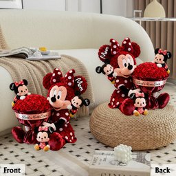 Cute Cartoon Mom - Personalized Mouse Premium Faux Fur Pillow – view 6