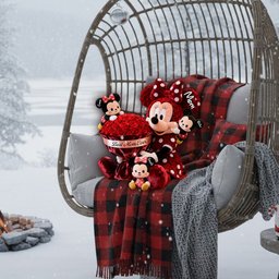 Cute Cartoon Mom - Personalized Mouse Premium Faux Fur Pillow – view 3