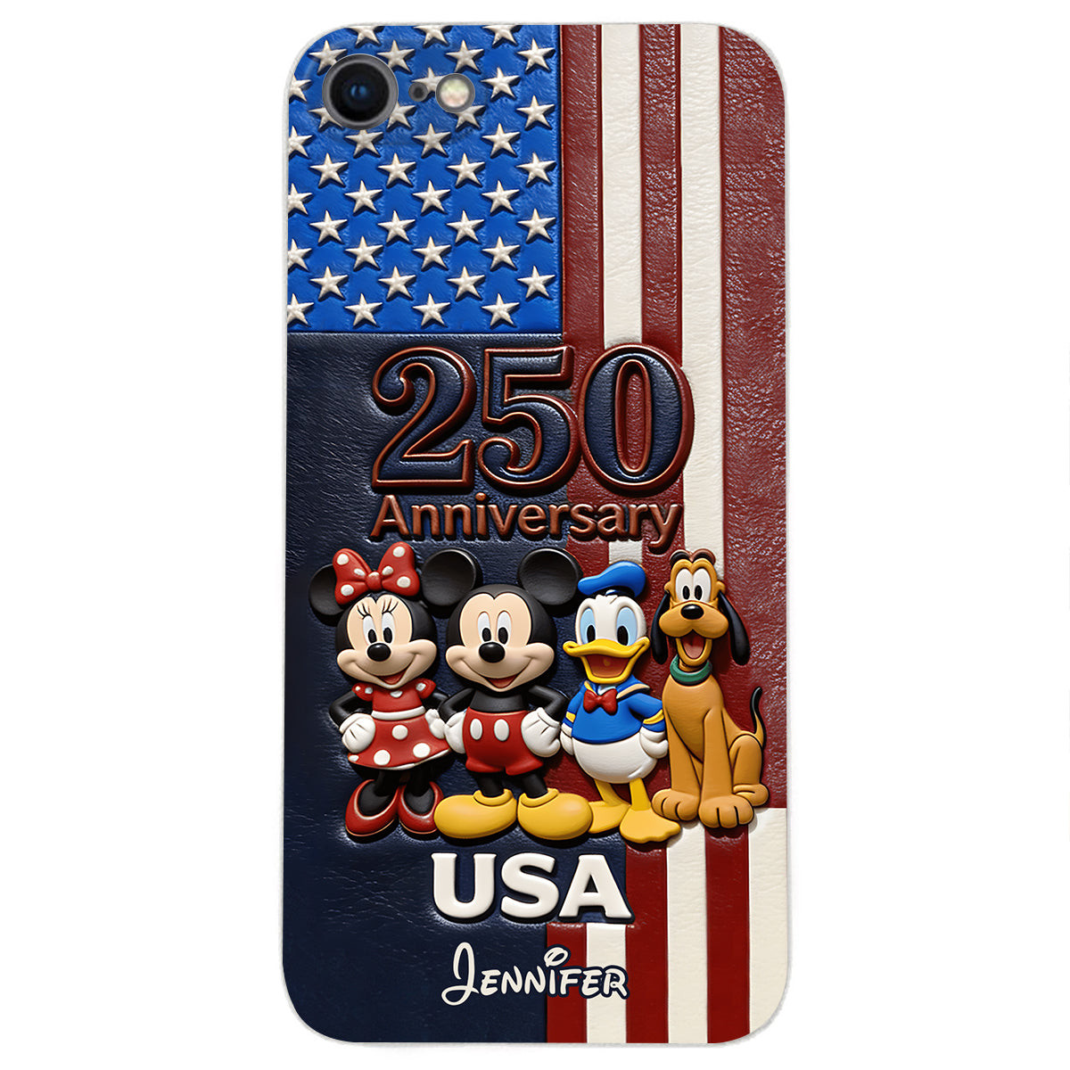 Friends 250 Anniversary - Personalized Mouse 3D Embossed Leather Phone Case – view 12