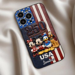 Friends 250 Anniversary - Personalized Mouse 3D Embossed Leather Phone Case – view 5