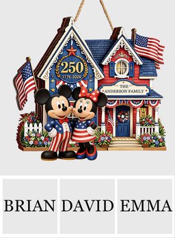 Celebrate 250th Anniversary - Personalized Mouse Custom Shaped Wood Sign – view 6