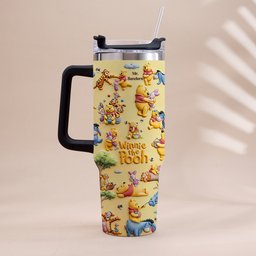 Honey Bear - Personalized Yellow Bear Tumbler With Handle – view 5